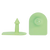 Бирка MS TAG арка, без номера, зеленая